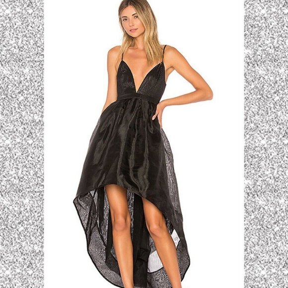 X BY NBD ANASTAZIA BLACK METALLIC DRESS~SMALL - Picture 4 of 9